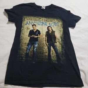 Florida Georgia Line Size S ANYTHING GOES TOUR 2015‎ T-Shirt Black